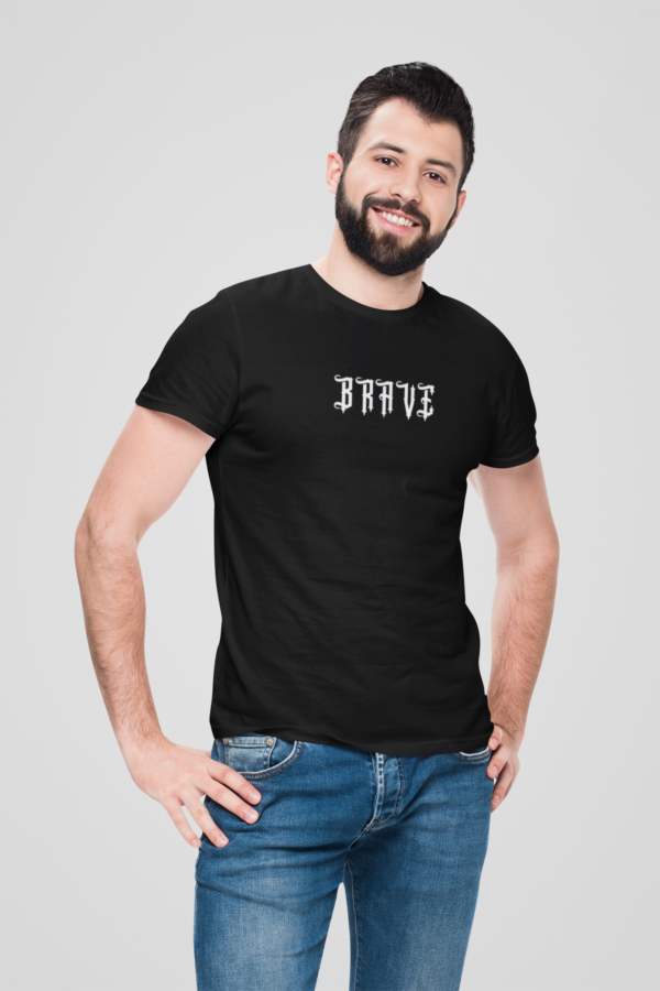 Camiseta Hombre Negro Brave