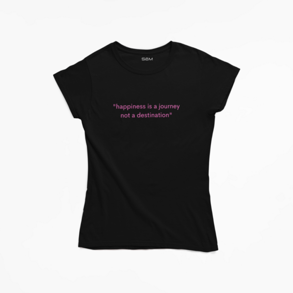 Camiseta Mujer Negra Happiness - Imagen 2