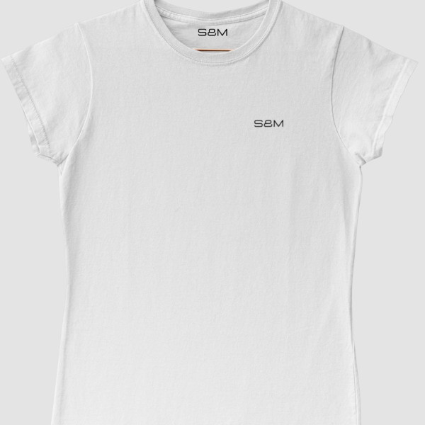 Camiseta Blanca Close Fit Logo Negro