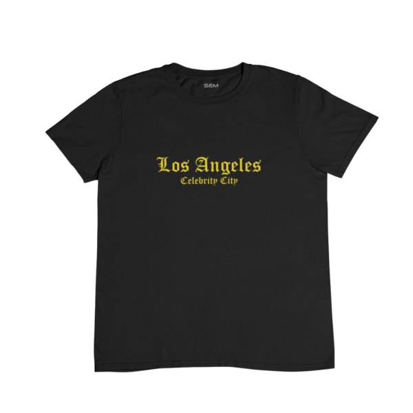 Camiseta Hombre Los Angeles Negro - Imagen 2