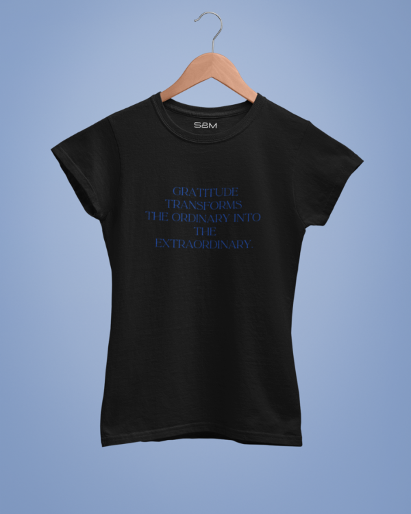 Camiseta Mujer Gratitud Negro - Imagen 2