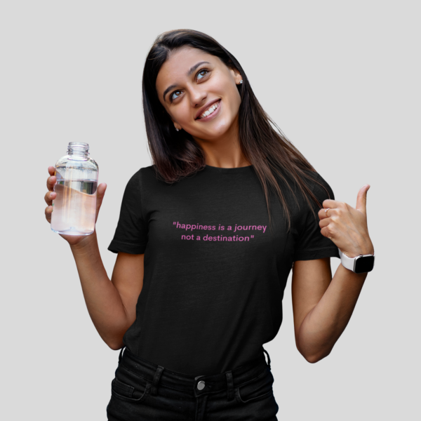 Camiseta Mujer Negra Happiness