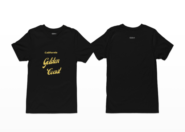 Camiseta Negra Oversized Golden Coast - Imagen 2