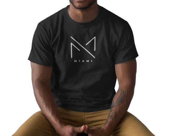 Camiseta Negra Hombre Miami - Imagen 2